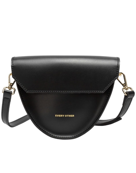 EVERY OTHER HALF OVAL FLAP BAG IN BLACK