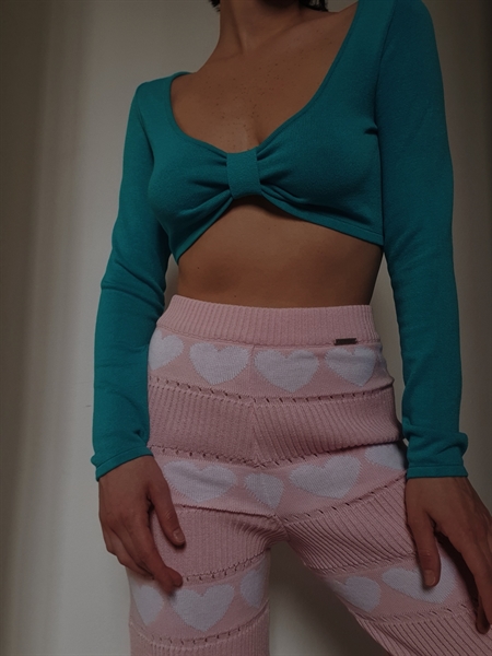 Combos Turquoise Crop Top S-0009