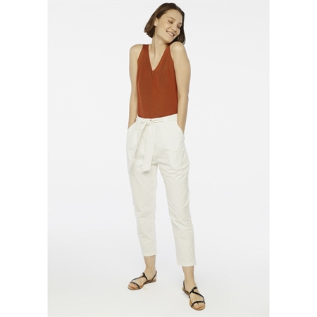COMPANIA FANTASTICA WHITE BELTED PANTS SS20HAN15 ΠΑΝΤΕΛΟΝΙ ΛΕΥΚΟ