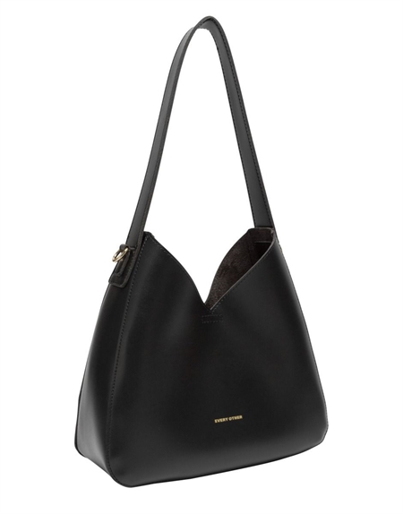 EVERY OTHER DUAL STRAP SLOUCH SHOULDER BAG IN BLACK
