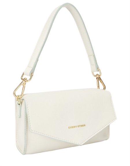 EVERY OTHER DUAL STRAP FLAP BAG IN WHITE