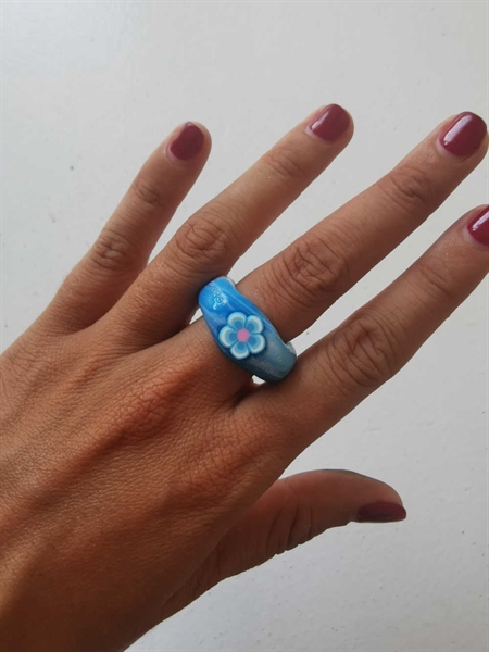 CANDY RINGS COLORFUL ACRYLIC BLUE RING