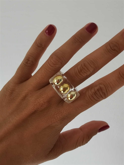 CANDY RINGS RETRO ACRYLIC CLEAR RING